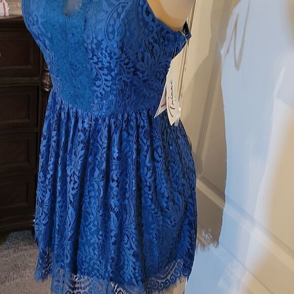 BRAND NEW TRIXXI  DARK GREEN LACE  DRESS - Picture 5 of 15